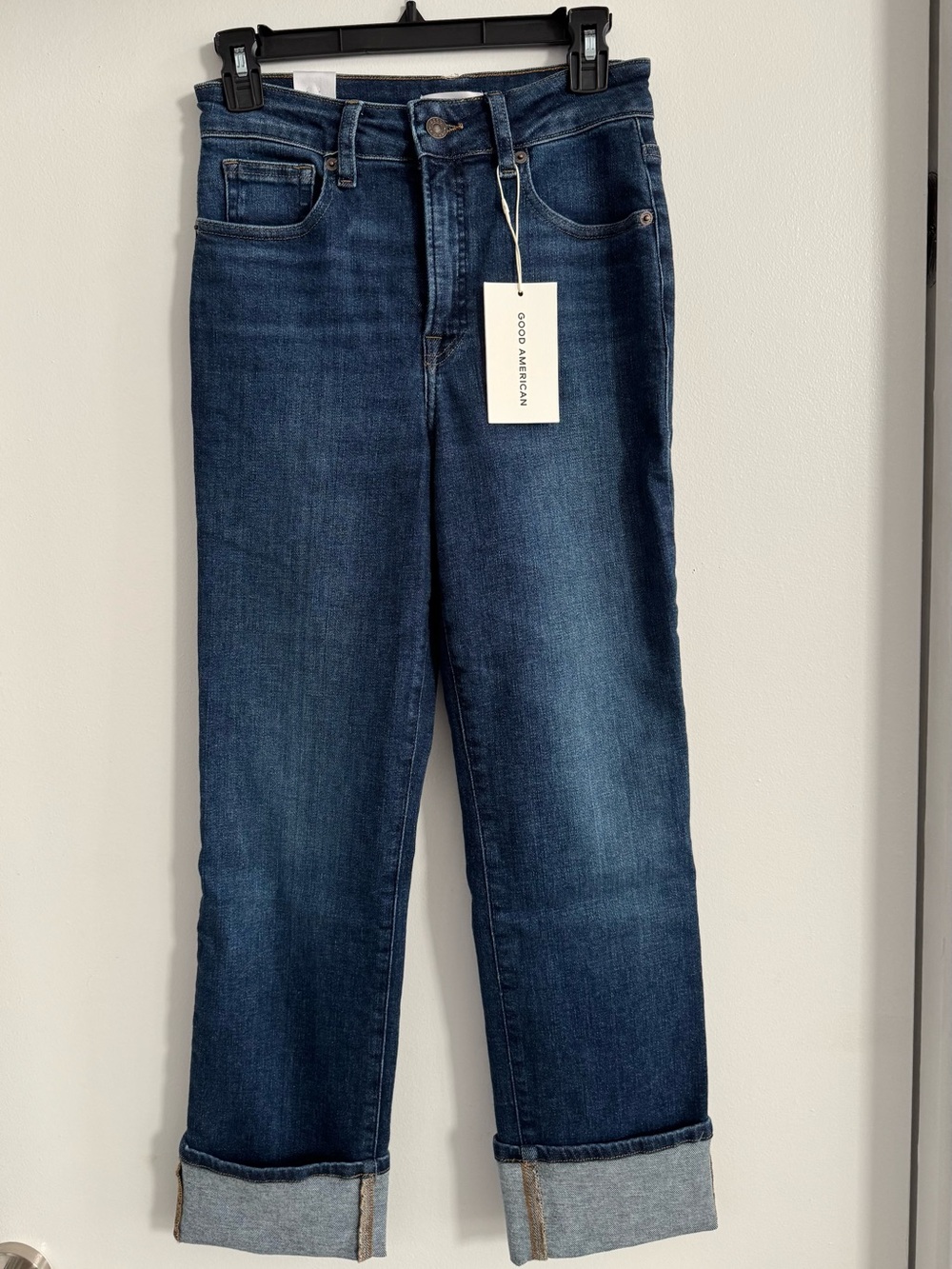 Good American Indigo Straight Leg Jeans